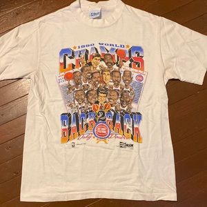 Vintage NBA Detroit Pistons 1990 World Champions Cartoon Short - Size M